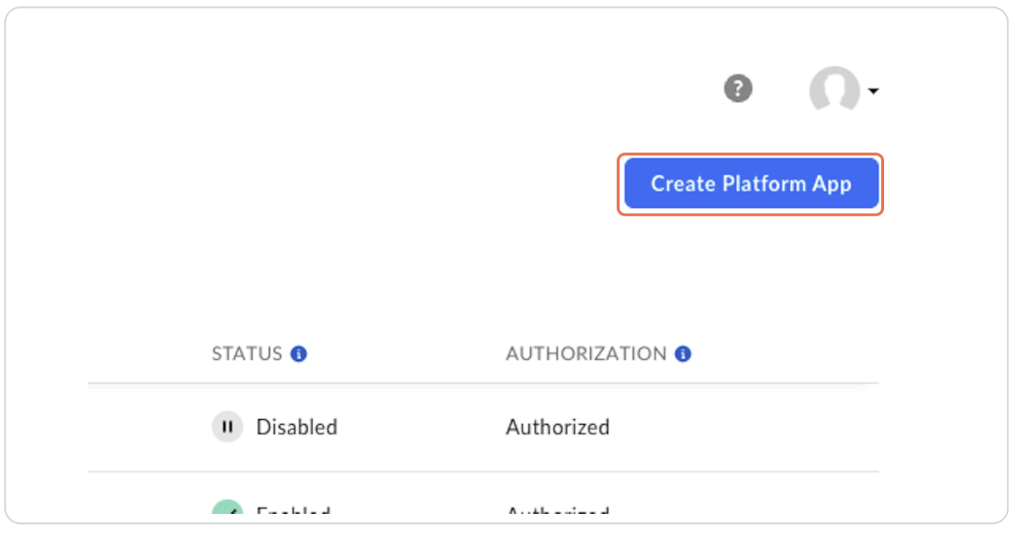 Create Platform App