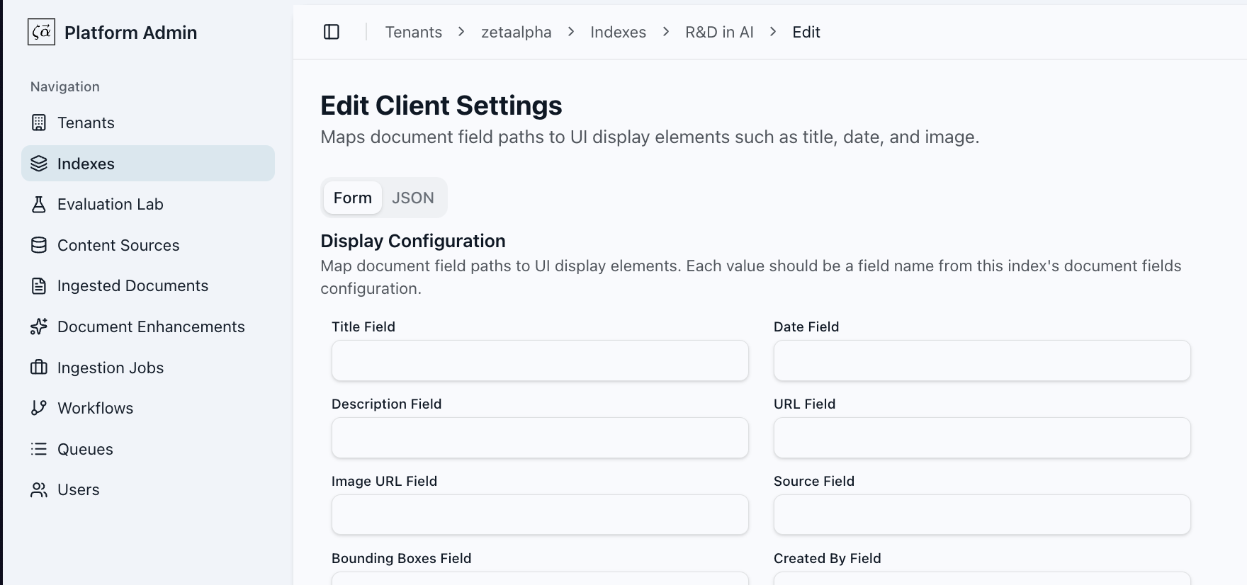 Client Settings Editor