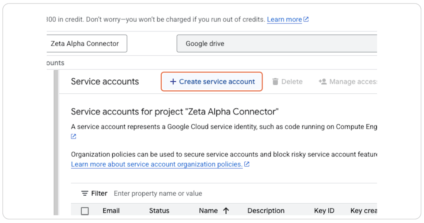 Create Service Account