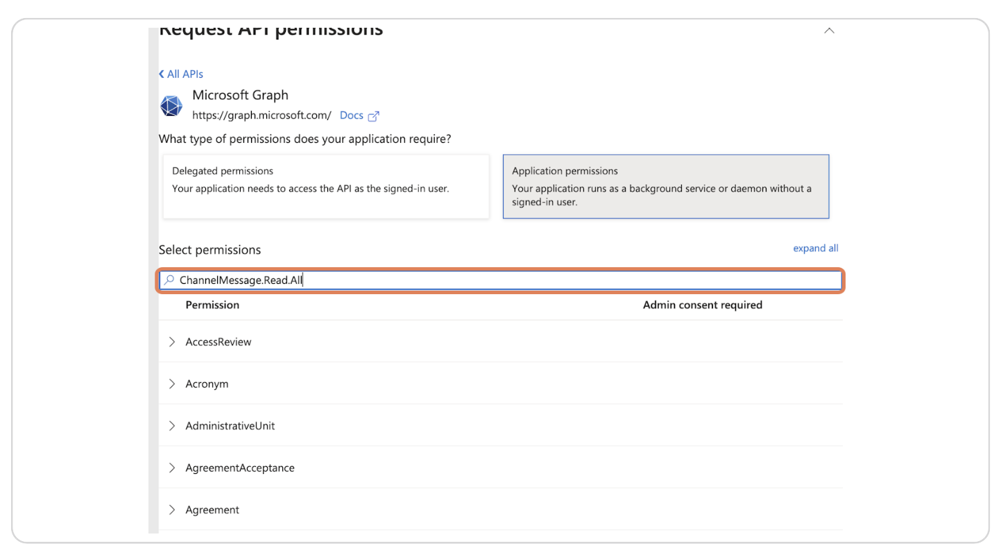 Enter the permission name