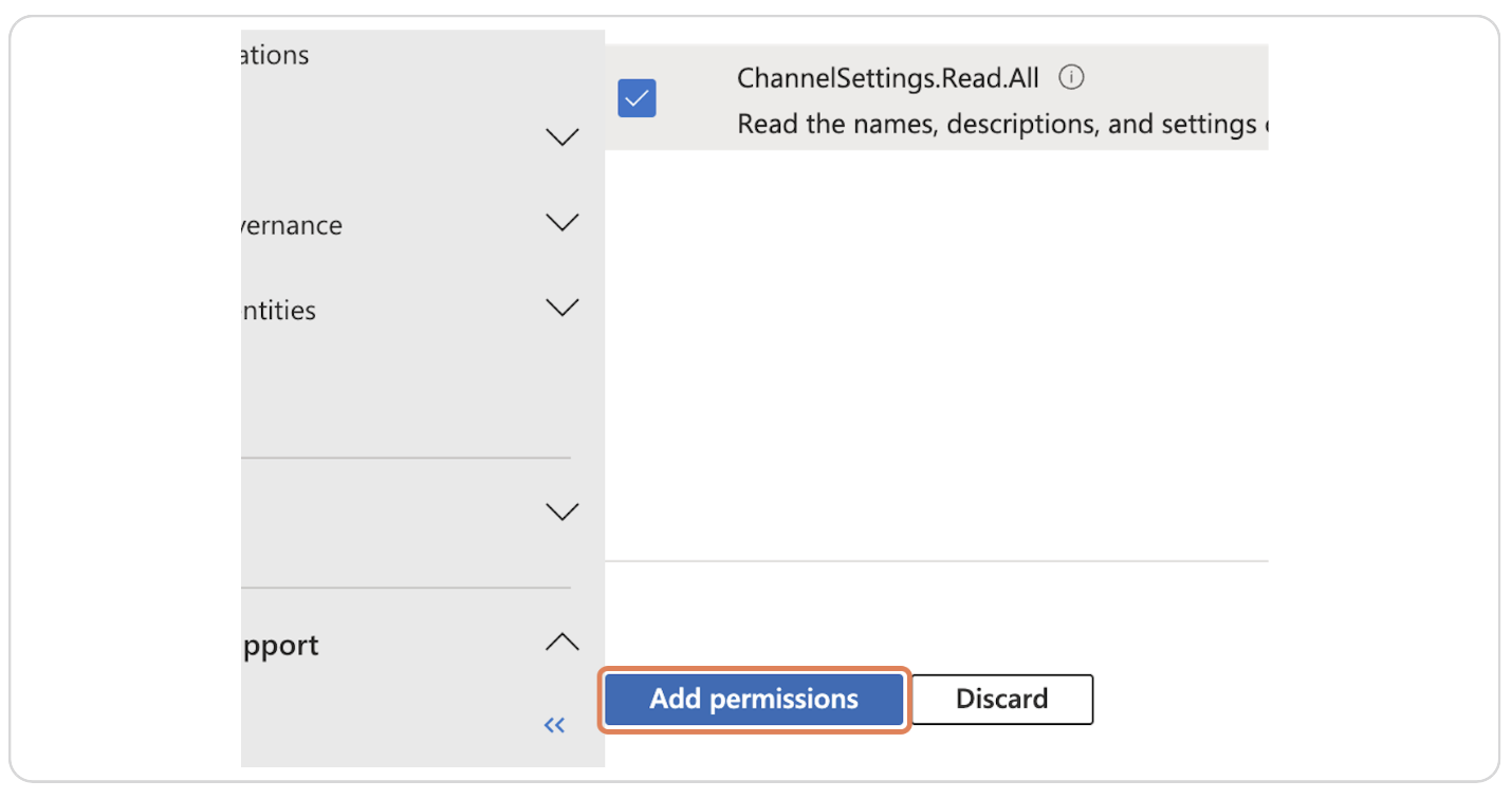 Click on Add permissions