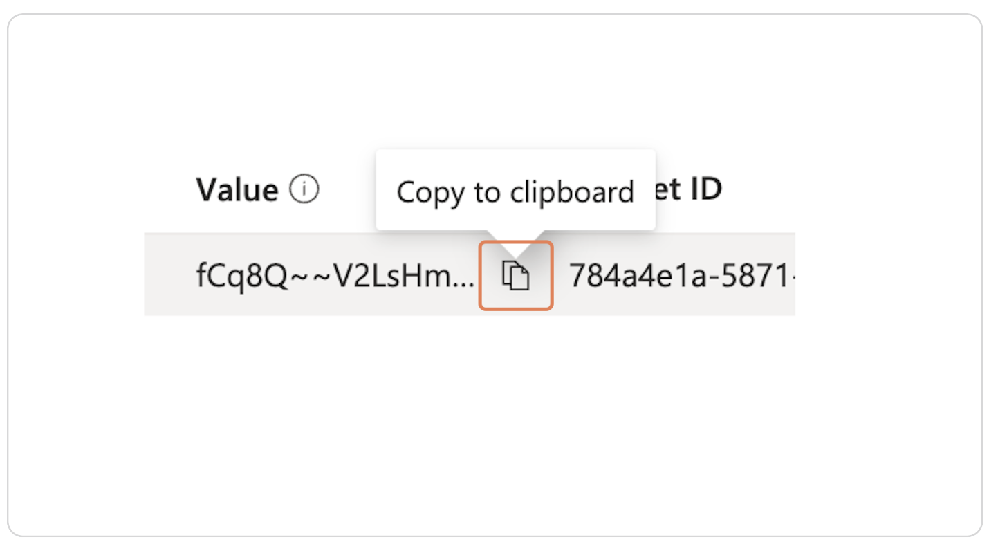 Click on the Copy to clipboard button