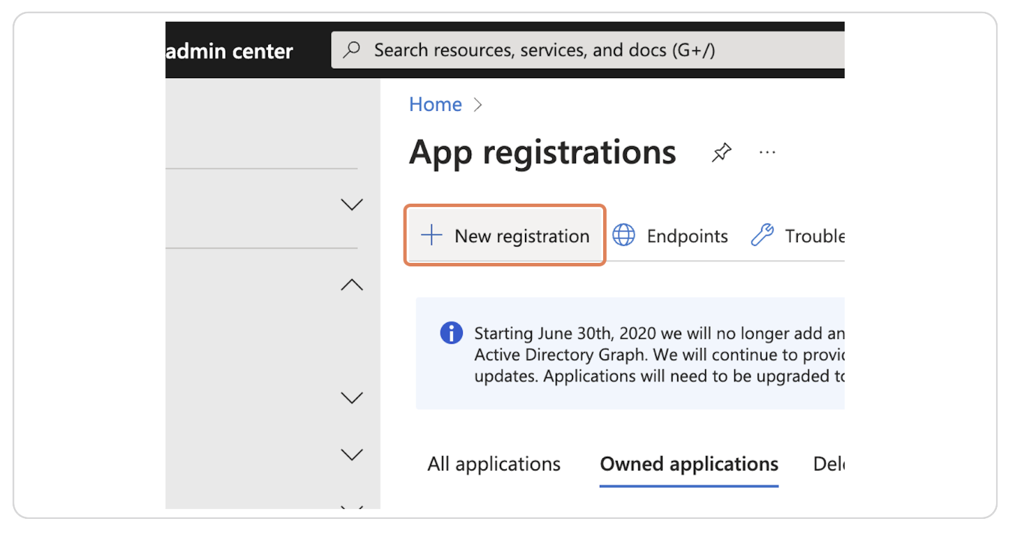 Click on New registration