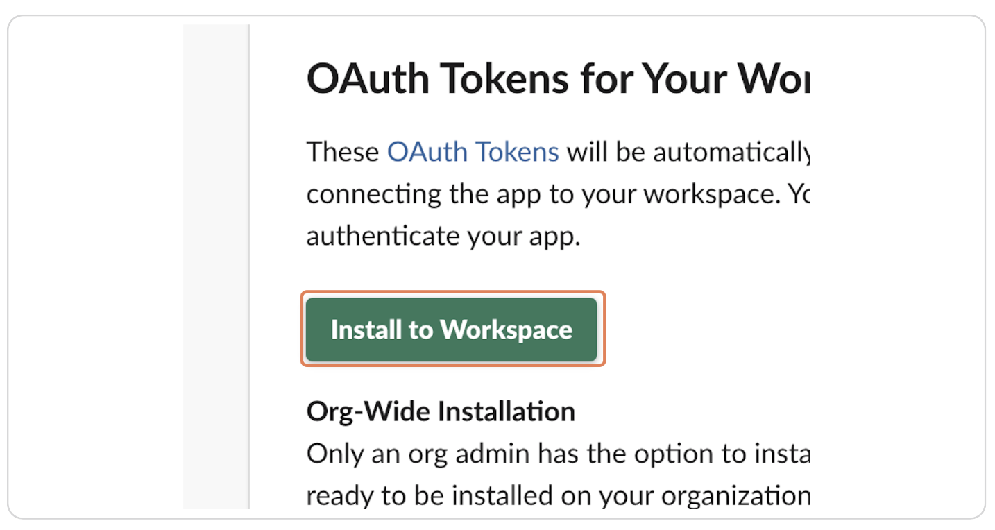 Install to Workspace